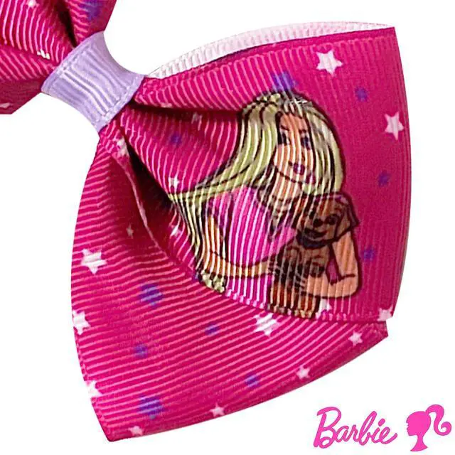 Alt view image 3 of 7 - Barbie Kids Bows - Hair Accessories Gift Set - Princess Hair Bows - 7 Pcs 4 Inch Bundle - Hair Bows for Girls - Barbie Hair clip - Alligator Clip - Ages 3 +