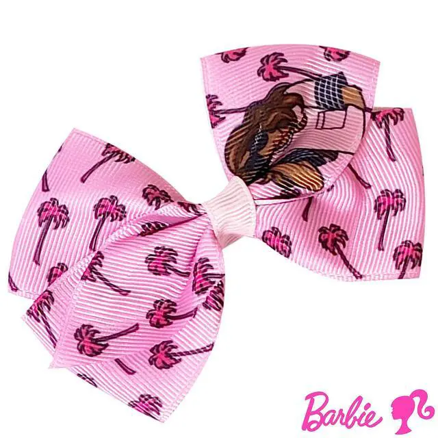 Alt view image 4 of 7 - Barbie Kids Bows - Hair Accessories Gift Set - Princess Hair Bows - 7 Pcs 4 Inch Bundle - Hair Bows for Girls - Barbie Hair clip - Alligator Clip - Ages 3 +