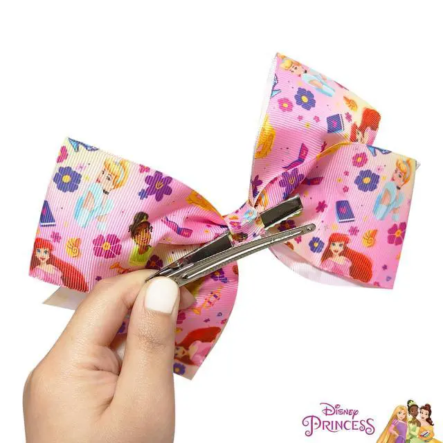 Alt view image 3 of 5 - Disney Princesses Single Hair Bow For Girls - One Large Printed Hair Bow Featuring your Favorite Disney Characters - Alligator Clip - Hair Bows for Daily Styling or Special Occasion, Ages 3+
