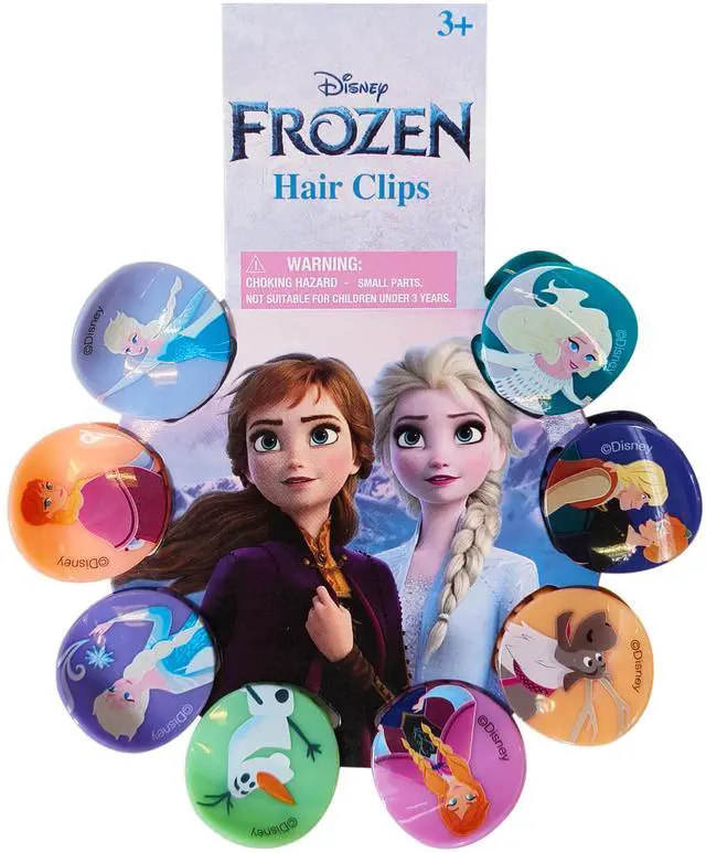 Main image of Frozen Girls Butterfly Hair Clips - 8 Cute Hair Clips with Small Soft Claw, Clips for Every Occasion - Multi Color with Your Favorite Frozen Characters - Ages 3+