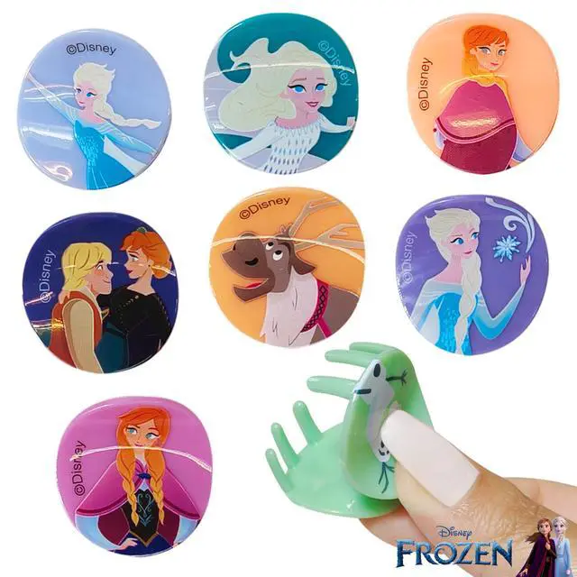Alt view image 6 of 6 - Frozen Girls Butterfly Hair Clips - 8 Cute Hair Clips with Small Soft Claw, Clips for Every Occasion - Multi Color with Your Favorite Frozen Characters - Ages 3+