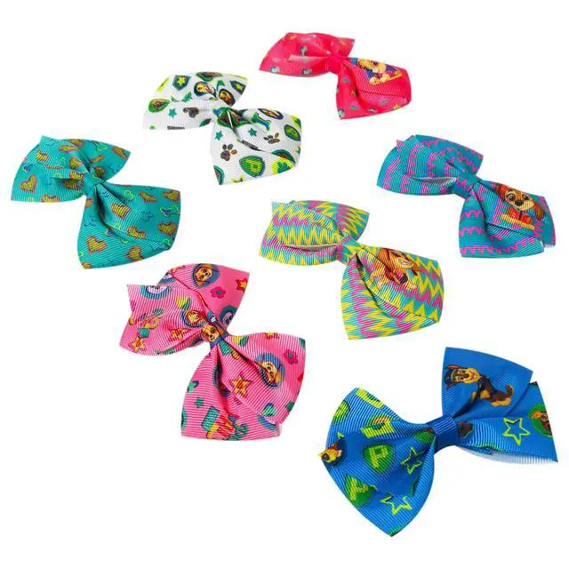 Alt view image 7 of 7 - Paw Patrol Alligator Hair Clips for Kids 7-Pack Non-Slip 4-Inch Hair Bows Girls Hair Accessories with Rescue Pup Prints Ages 3+ Non-Toxic Material