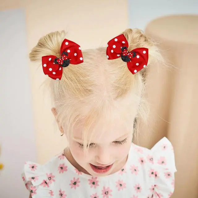 Alt view image 3 of 7 - Hair Clips for Girls, 8 pcs Hair Bows, Cute Hair Clips Kids Barrettes Girls' Hair Accessories for Birthday Christmas Children's Day Gift