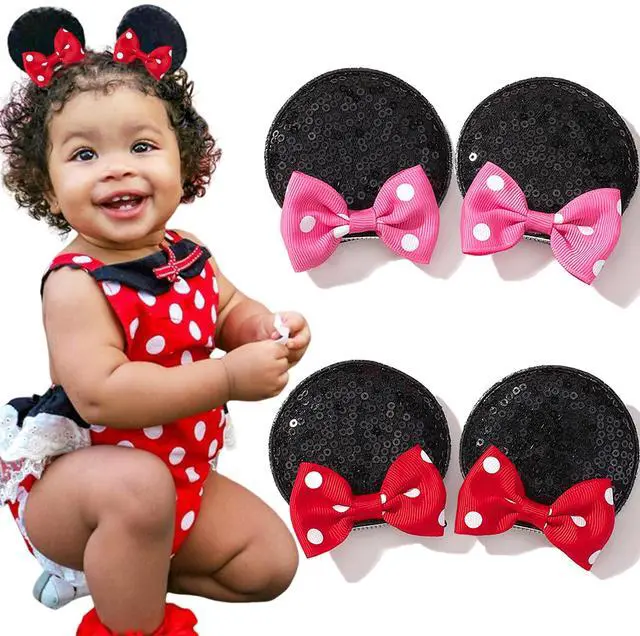 Main image of Mouse Ears Hair Clips Mouse Hair Accessories for Kids Costume Party