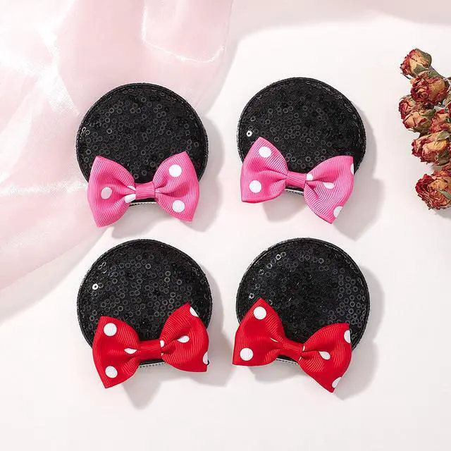 Alt view image 2 of 5 - Mouse Ears Hair Clips Mouse Hair Accessories for Kids Costume Party