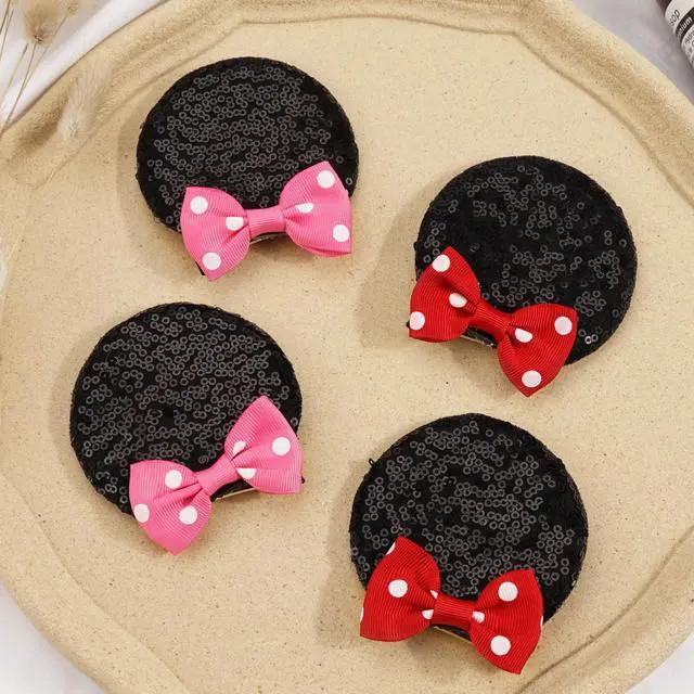 Alt view image 5 of 5 - Mouse Ears Hair Clips Mouse Hair Accessories for Kids Costume Party