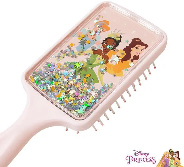 Alt view image 3 of 5 - Kids' Confetti Detangling Hair Brush - Fun Design with Disney Princesses - Gentle on Wet & Dry Hair - Ideal for Kids Ages 3+ - Makes Hair Care Enjoyable and Simple