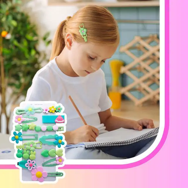 Alt view image 6 of 7 - 70PCS Hair Accessories for Girls Little Girl Hair Clips Barrettes for Baby Toddler Teens Women Kids Cute Candy Colorful Flower Gift for 6-18 Ages (Girls Hair Accessories)