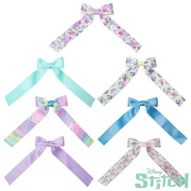 Alt view image 2 of 7 - Disney Lilo & Stitch Printed Long Tail Hair Bow Set for Girls - Printed Bows with Alligator Clips - Cute Hair Accessories for Kids Ages 3+