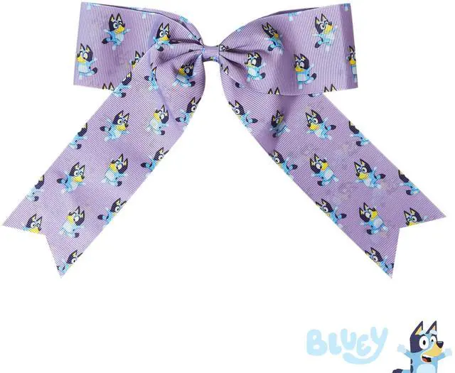 Alt view image 3 of 5 - Bluey Hair Bows For Girls - One Large Printed Hair Bow Featuring your Favorite Bluey Characters - Alligator Clip - Large Bows for Daily Styling or Special Occasions, Ages 3+