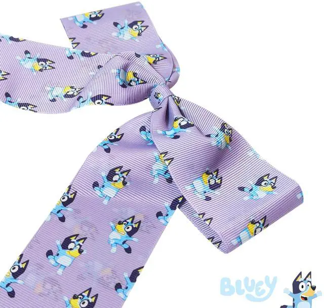 Alt view image 5 of 5 - Bluey Hair Bows For Girls - One Large Printed Hair Bow Featuring your Favorite Bluey Characters - Alligator Clip - Large Bows for Daily Styling or Special Occasions, Ages 3+