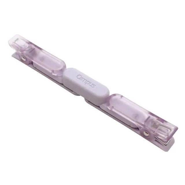 Alt view image 3 of 6 - Campus Book Clip, Portable Pen-Style Holder for Thick Textbooks, Independent Dual Clips, Semi-Transparent Design to See Text - Green