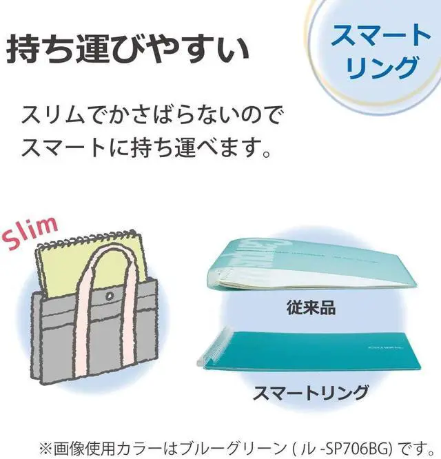 Alt view image 3 of 6 - Campus Smart Ring Binder, B5 Clear Refillable Binder Notebook 26 Holes with 10 Extra Loose-Leaf Paper, Up to 60 Filler Papers for Work & Study, Japan Import (RU-SP706T)