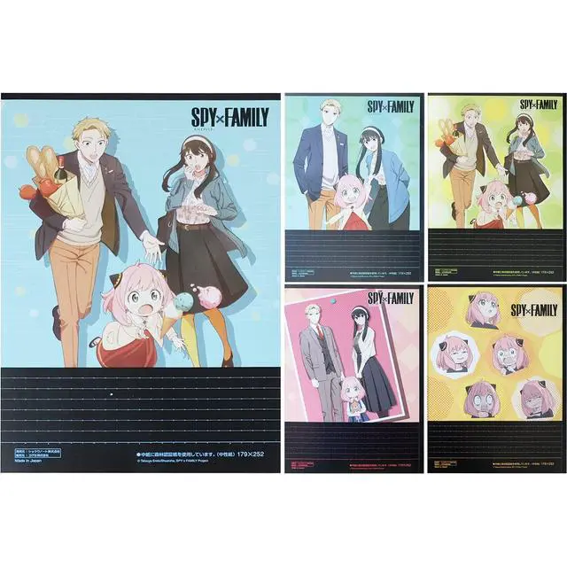 Alt view image 2 of 7 - Composition Notebooks, 5 Pack Campus Semi-B5 Comp Book with Dot A 7mm Ruled, 30 Sheets, School Lined Notebook Spy x Family Limited Edition, Journal Notebook for Women Work Study Note Taking