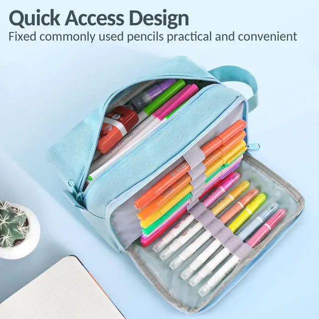 Alt view image 3 of 5 - Original High Capacity Pencil Case, Big Pencil Bag Pouch Organizer