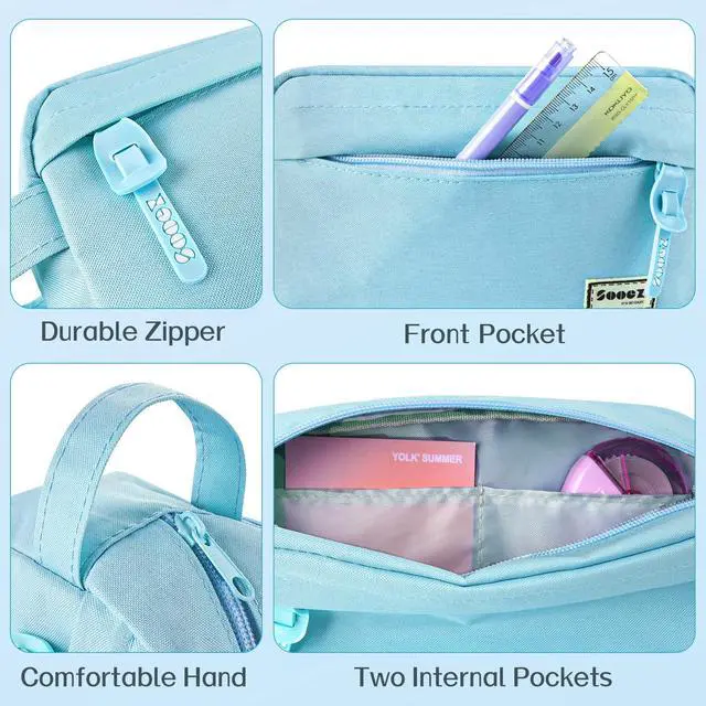 Alt view image 4 of 5 - Original High Capacity Pencil Case, Big Pencil Bag Pouch Organizer
