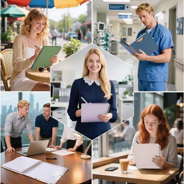 Alt view image 6 of 7 - Clipboard Folder with Storage, 6 Dividers with 12 Pockets for Letter Size, Storage Clipboard Folio with Refillable Notepad, Spiral Clipboards Padfolio for Teacher Nurse