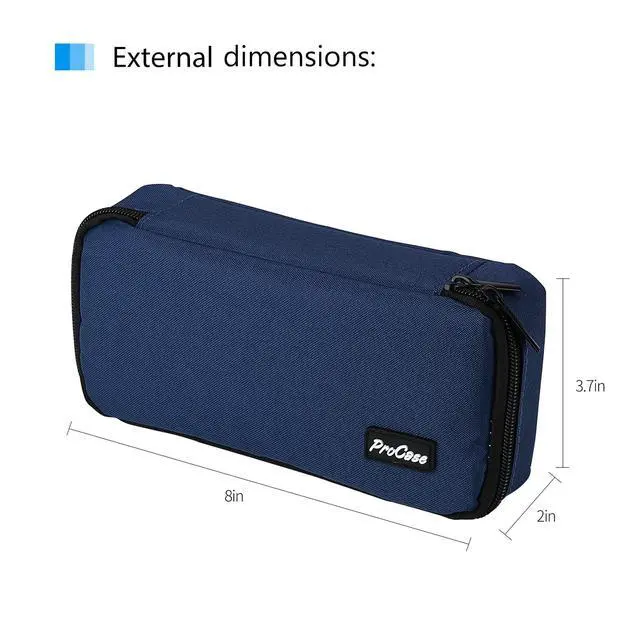 Alt view image 3 of 7 - Pencil Case Pen Bag for School Students Boys and Girls -Navy