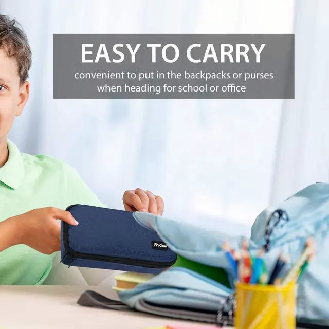 Alt view image 6 of 7 - Pencil Case Pen Bag for School Students Boys and Girls -Navy