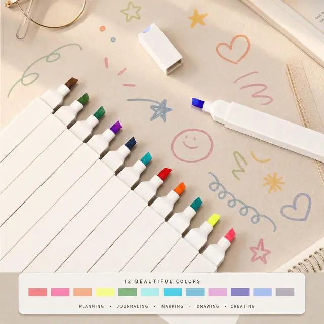 Alt view image 4 of 7 - 52 Pcs Aesthetic University Supplies Pencil Pouch Set Supplies - Special Pencil Case Candies Highlighters, College Must Haves for Women- Pen Case Favor Special Pen Pouch(Beige)