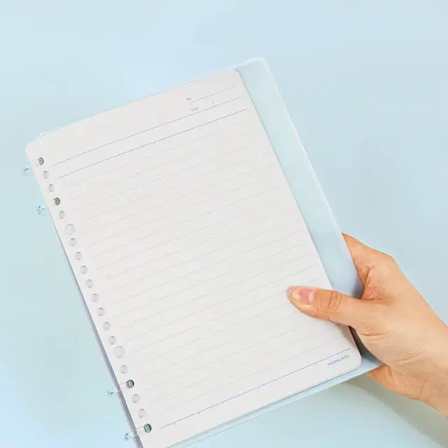 Alt view image 6 of 7 - Campus 2x2 Spiral Binder Notebook, A5 Refillable Binders with 60 Refill Papers in 8mm Ruled, 80 Sheets Capacity, Light Color Notebook for School, Work, Note Taking. Transparent
