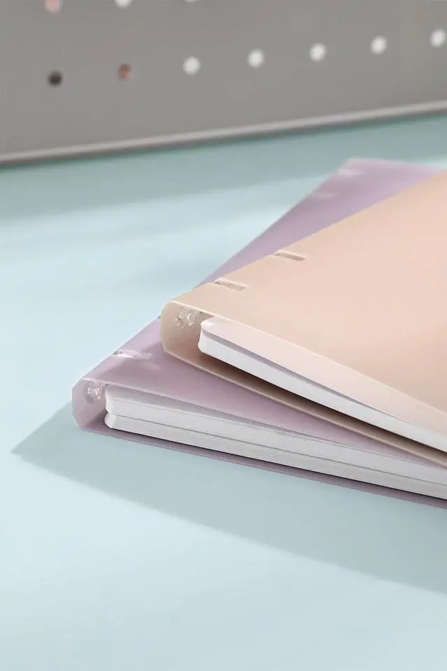 Alt view image 7 of 7 - Campus 2x2 Spiral Binder Notebook, A5 Refillable Binders with 60 Refill Papers in 8mm Ruled, 80 Sheets Capacity, Light Color Notebook for School, Work, Note Taking. Transparent