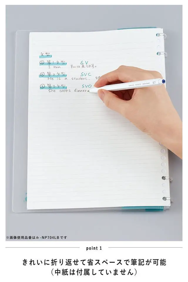 Alt view image 2 of 7 - Campus Refillable Notebook, 2 Pack B5 2x2 Slim Ring Binder Notebook with Customizable Title Page, 40 Sheets Capacity. Suitable for 26 Holes Loose Leaf Paper, Black (AML-NP704DX2)