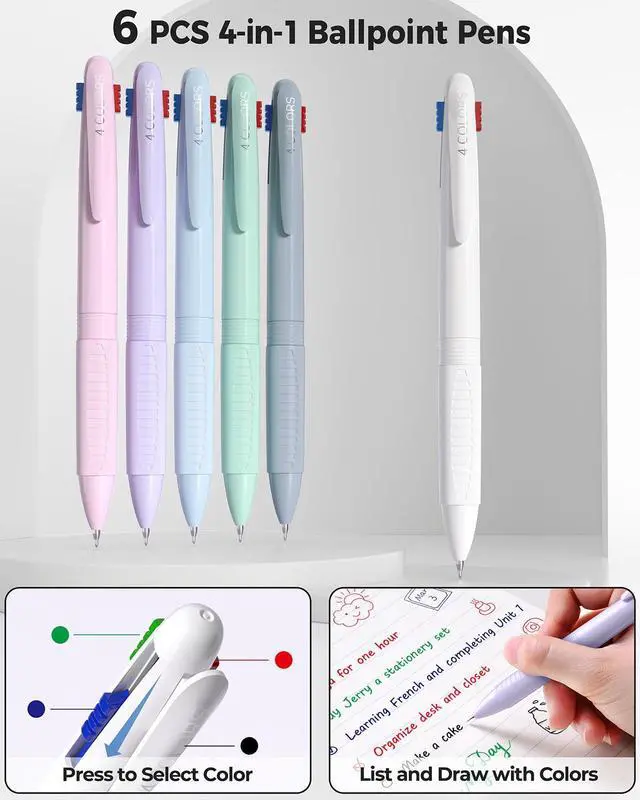 Alt view image 4 of 7 - 56 PCS Aesthetic School Supplies with Pencil Case (Grey)