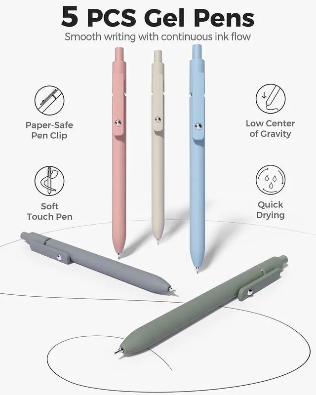 Alt view image 5 of 7 - 56 PCS Aesthetic School Supplies with Pencil Case (Grey)