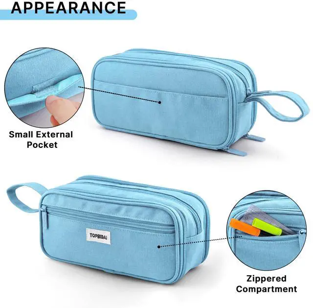 Alt view image 4 of 7 - Large Pencil Case Pouch for Girls Boy Women Men Adults