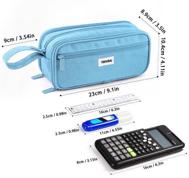 Alt view image 5 of 7 - Large Pencil Case Pouch for Girls Boy Women Men Adults