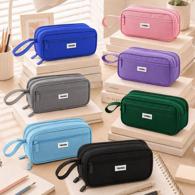 Alt view image 7 of 7 - Large Pencil Case Pouch for Girls Boy Women Men Adults