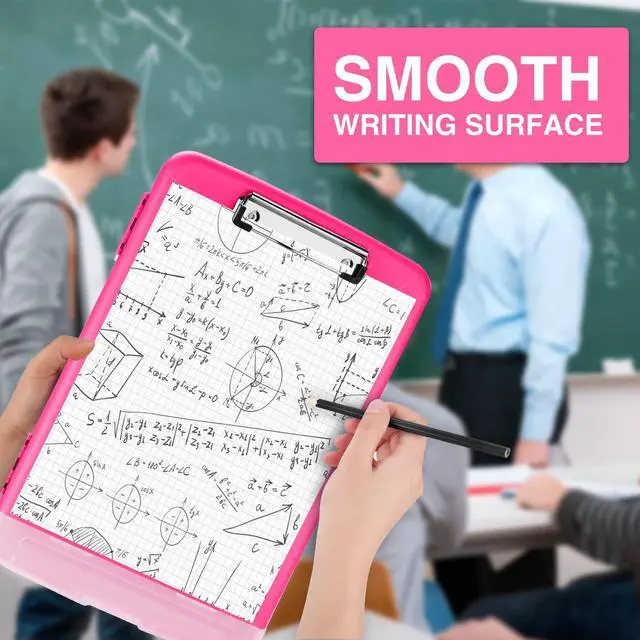 Alt view image 5 of 6 - Clipboards with Storage, High Capacity Clip Boards 8.5x11 with Storage, Heavy Duty Nursing Clipboard Folder, Plastic Clipboard with Pen Holder for Women Teachers Work, School & Office Supplies
