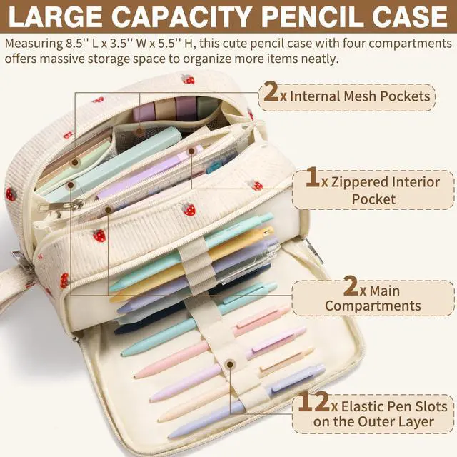 Alt view image 4 of 7 - 62PCS Aesthetic School Supplies Cute Back to School Supplies Stationary Set