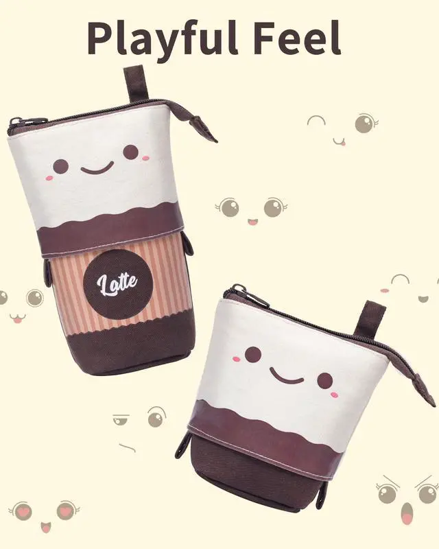 Alt view image 4 of 6 - Standing Pencil Case, Cute Stand up Pencil Pouch, Telescopic Pen Bag