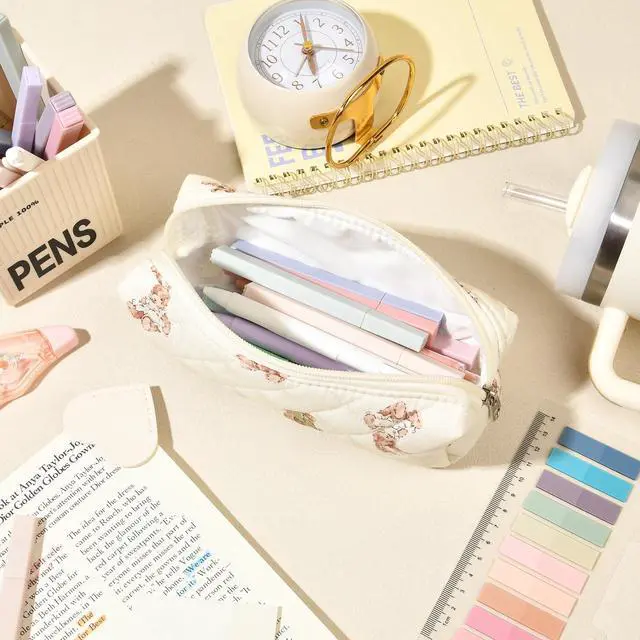 Alt view image 7 of 7 - 22Pcs Book Annotation Kit Aesthetic Pencil Case with Supplies School Annotation Supplies Gel Pen Transparent Sticky Note Taking Bible Study College Stationery Supplie (Bear Cub Print)