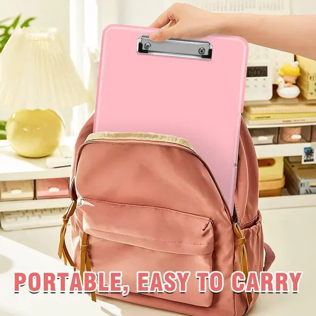 Alt view image 4 of 7 - Clipboards with Storage, Pink Nursing Storage Clipboard Foldable