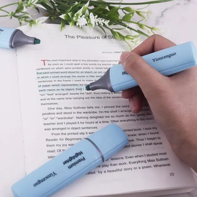 Alt view image 5 of 5 - Mini Office Supply Kit Includes Stapler Tape Dispenser Staple Remover Paper Clips Scissor Notebook Highlighter Ballpoint Pen Small Telescopic Knife for Office and School Student (Blue Set)