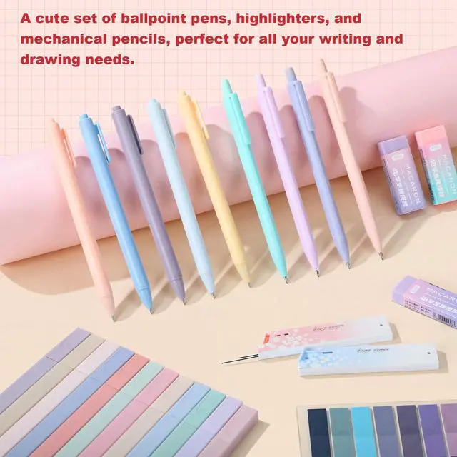 Alt view image 6 of 7 - 36 Pcs Spiral Notebook Stationary Set, Aesthetic School Supplies for Women, Back to School Supplies Bible Study Kit, Office College Essentials Include A5 Notebook Pencil Case Notes Tabs