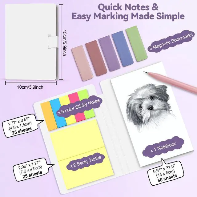 Alt view image 7 of 7 - 61PCS Aesthetic College School Supplies Set with Cute Pencil Case