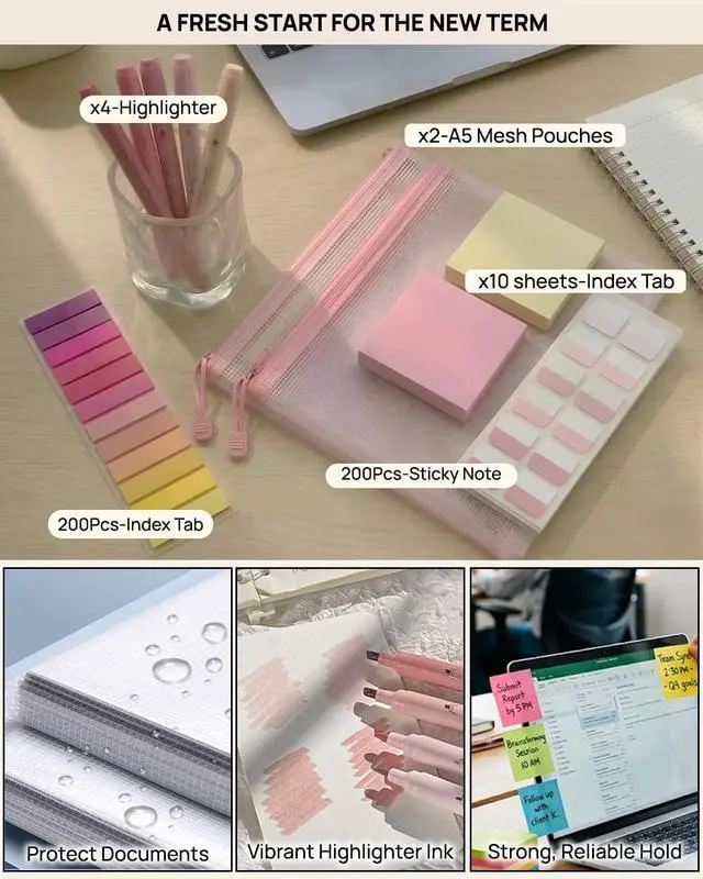 Alt view image 6 of 7 - 42pcs Cute Pencil Case, Large Capacity Study Pouch Bag with 4-Compartments, Portable Soft Canvas Easy Carry for Library and Office Supplies Kit, Elegant Aesthetic Study for Women (beige)