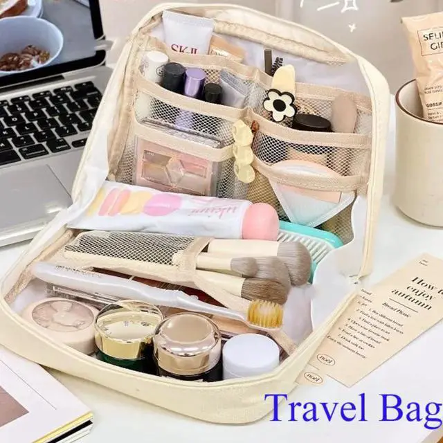 Alt view image 6 of 7 - Pencil Case Pouch Box Cute Kawaii Large Capacity Aesthetic Zipper Pen Holder Organizer Bag for Office Workspace Supplies Desk Accessories Travel (Light Grey)