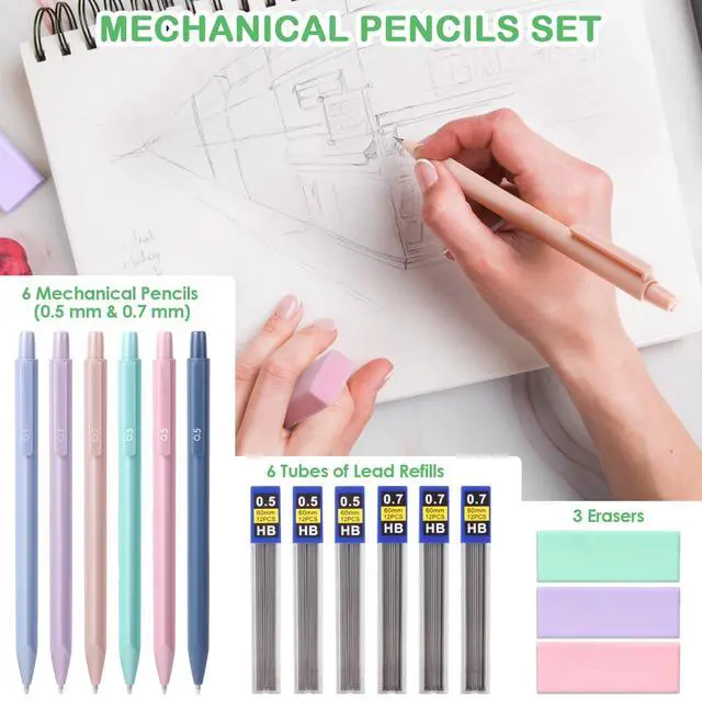 Alt view image 3 of 7 - 54 PCS Back to School Supplies with Large Pen Case, Green