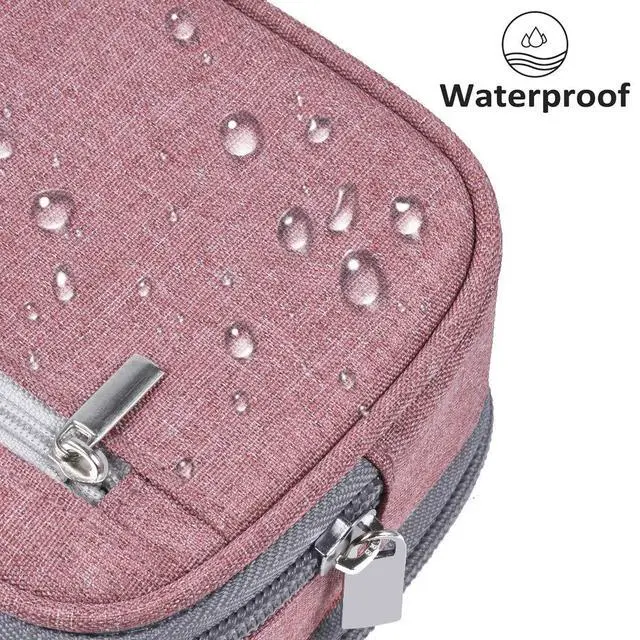 Alt view image 6 of 7 - Big Capacity Pencil Case Large Pencil Bag Pouch High Storage Pen Marker Holder 3 Multi Functional Compartments Office Desk Organizer Makeup Bag, Pink