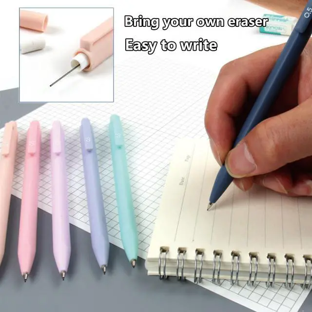 Alt view image 5 of 6 - 46 Pcs Large Capacity Pencil Pouch with Aesthetic School Supplies, 12 Pastel Highlighters, 5 Black Ink Gel Pens, 6 Mechanical Pencils Set 0.5 & 0.7mm, Sticky Notes, Stationary Set for Student (Pink)