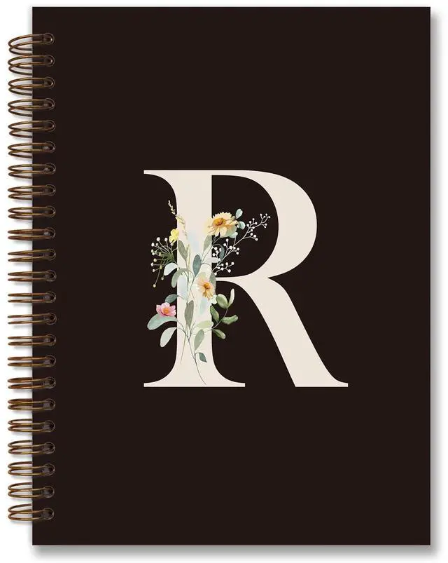 Main image of Black Cute College Ruled Spiral Notebook Journal for Girl, 5.5 x 8.3