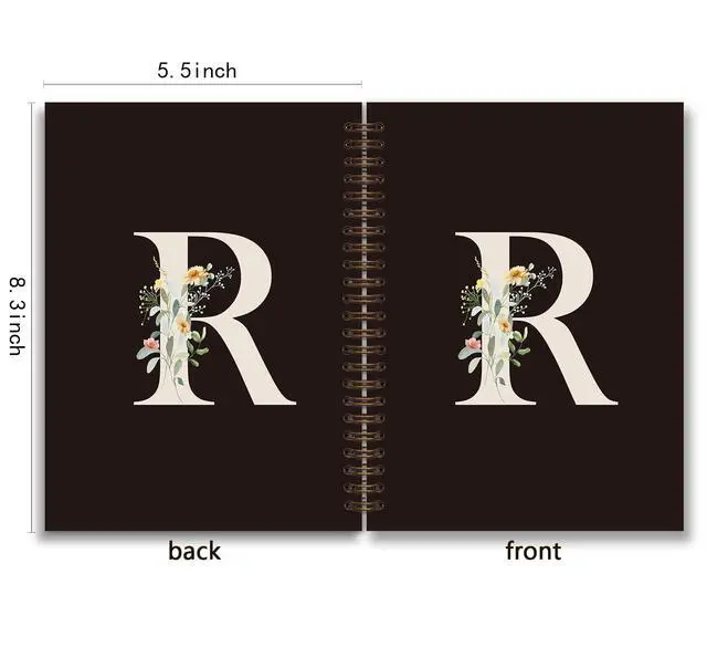 Alt view image 2 of 7 - Black Cute College Ruled Spiral Notebook Journal for Girl, 5.5 x 8.3