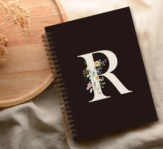 Alt view image 5 of 7 - Black Cute College Ruled Spiral Notebook Journal for Girl, 5.5 x 8.3