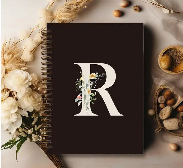 Alt view image 3 of 7 - Black Cute College Ruled Spiral Notebook Journal for Girl, 5.5 x 8.3