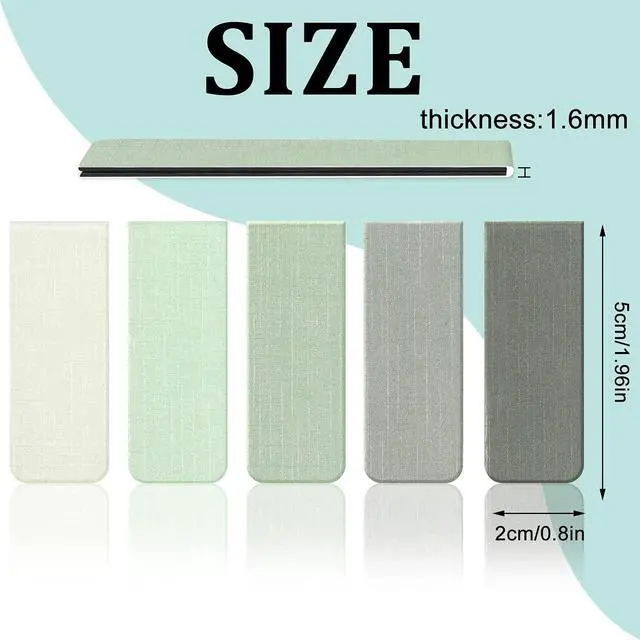 Alt view image 2 of 7 - 15 Pieces Bookmark, Magnetic Bookmarks for Women, Men, Book Lovers, Page Markers for Students Teachers Reading (Misty, Ocean, Emerald)